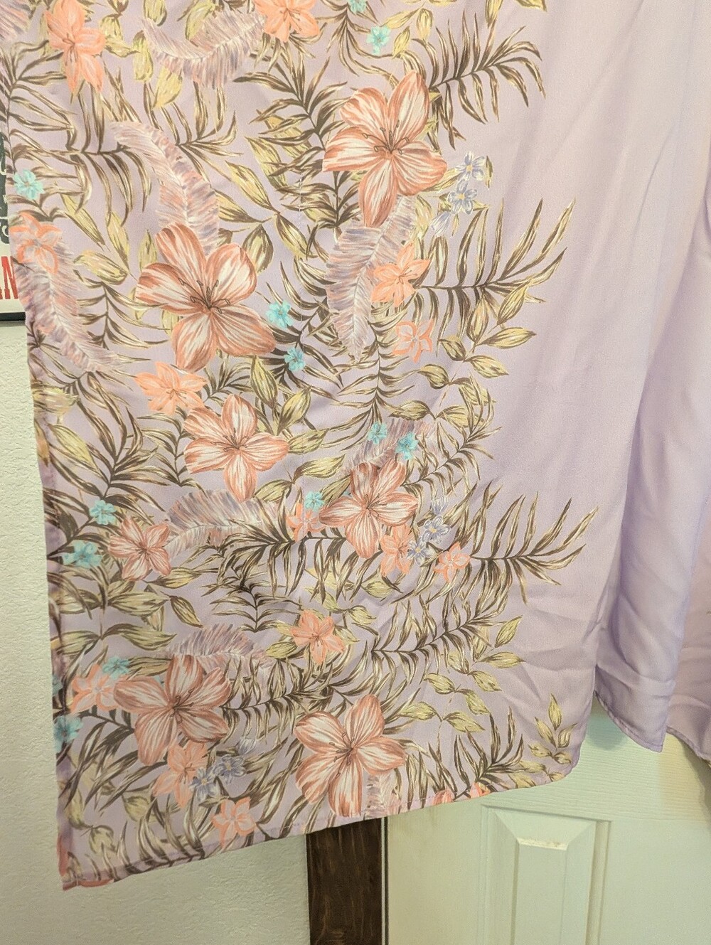 NWT Lavender Floral Kimono Open Front Cardigan Size 0X-1X Catherines Shawl Wrap - Picture 9 of 10